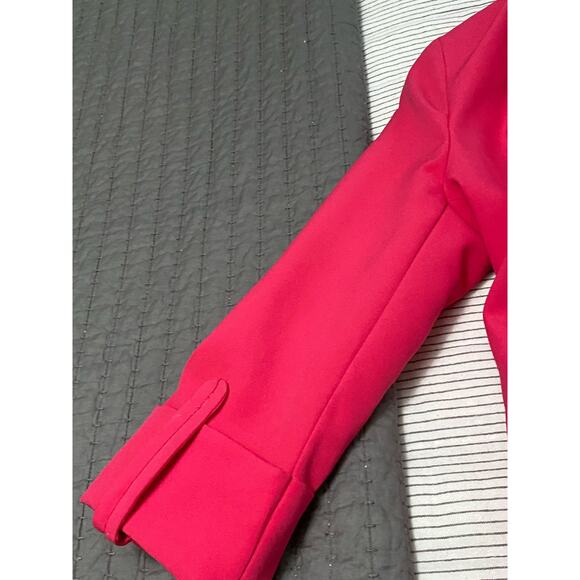 Bershka Open front Pink 3/4 Sleeve Blazer Women’s Business Office Small - Picture 4 of 8
